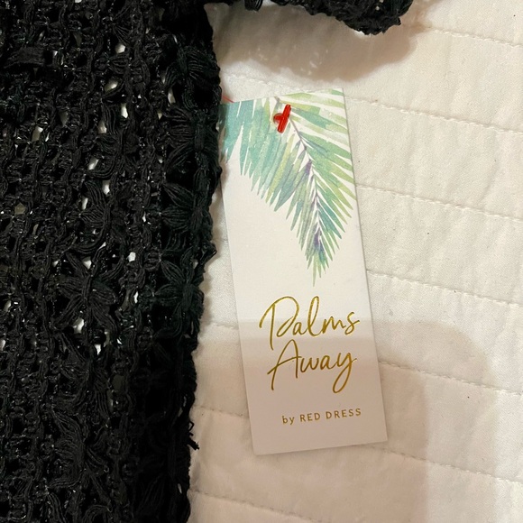 NWT Black Pool Cover Up - Palms Away - Size Small - Black - Picture 6 of 9